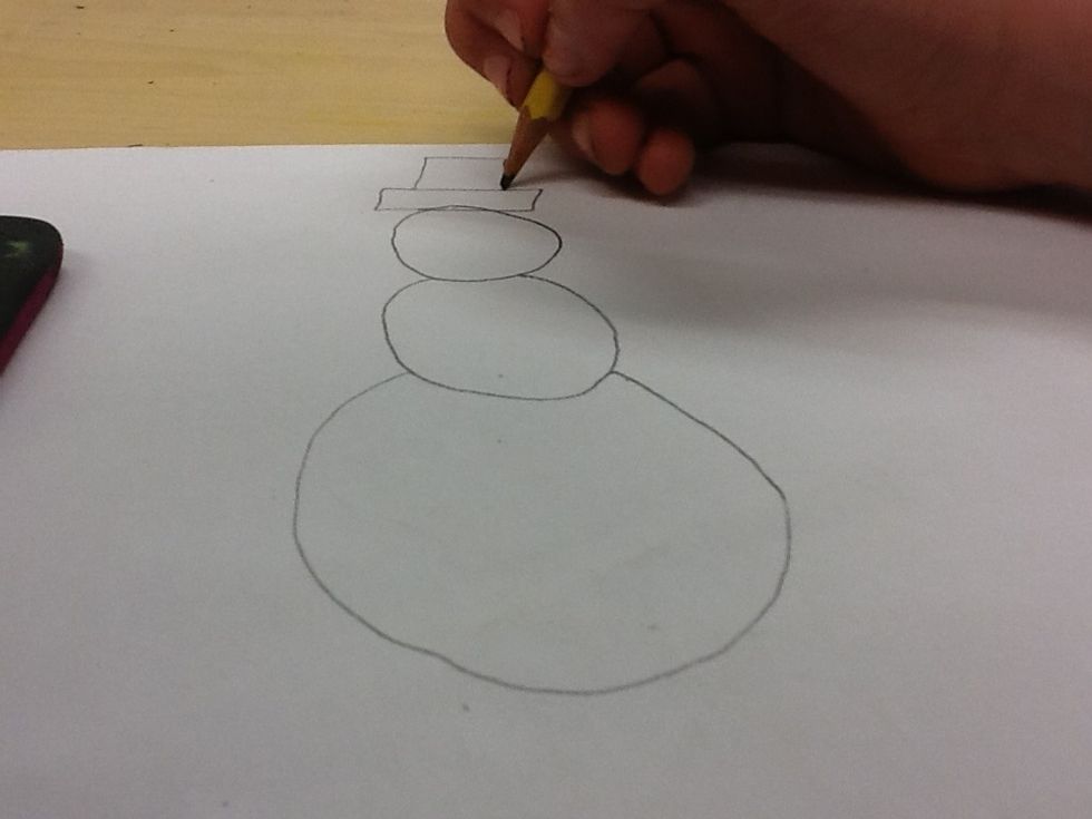 Fifth you draw a hat.