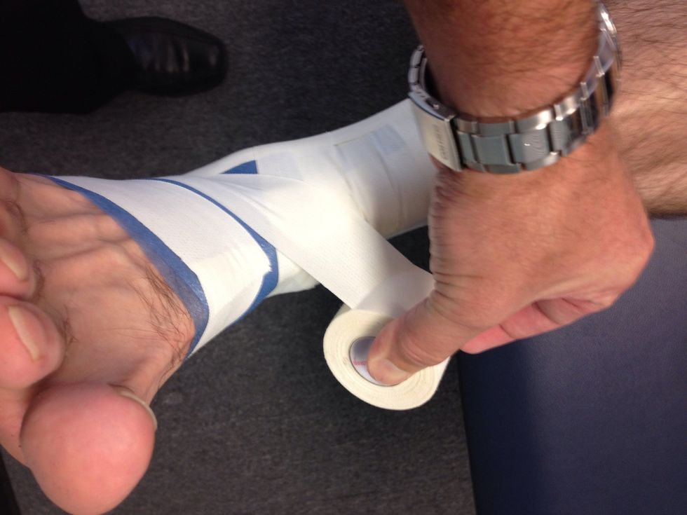 Figure 8: Wrap around the front of the foot.