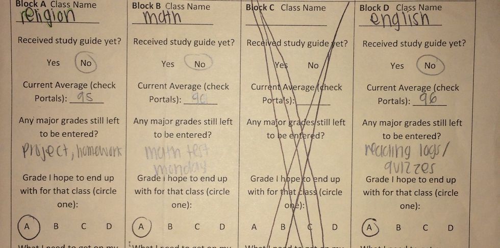 Figure out a goal for the semester