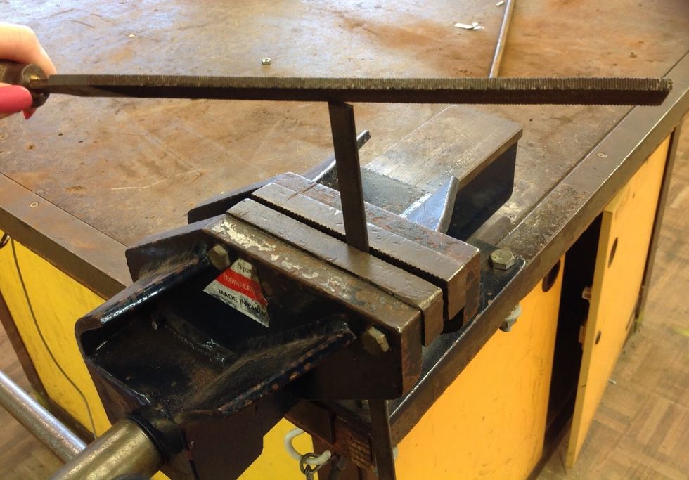 File the ends of your flat bar