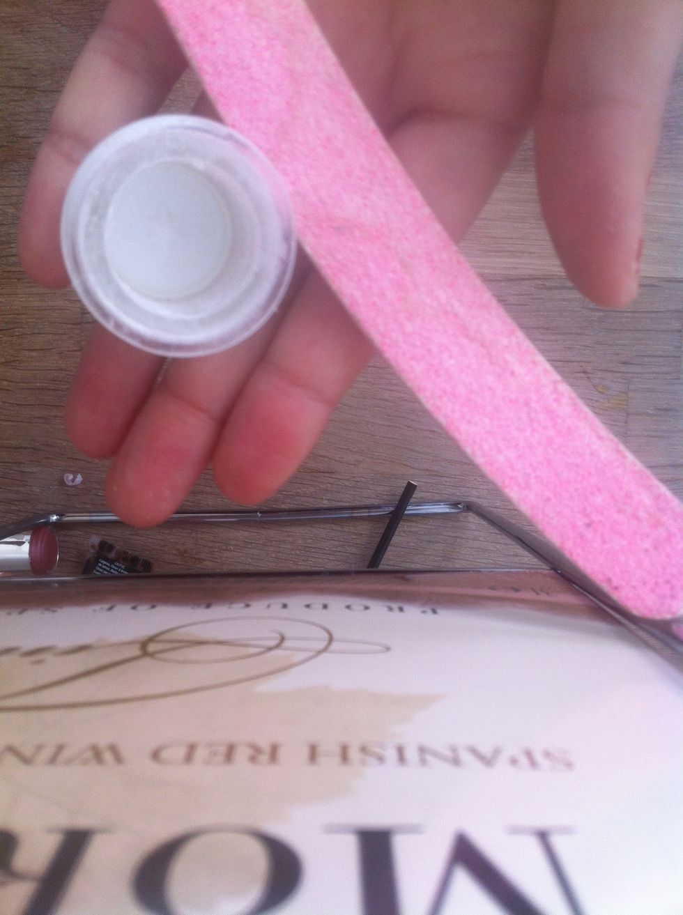 File the side i show you so its even (i use a nail file)