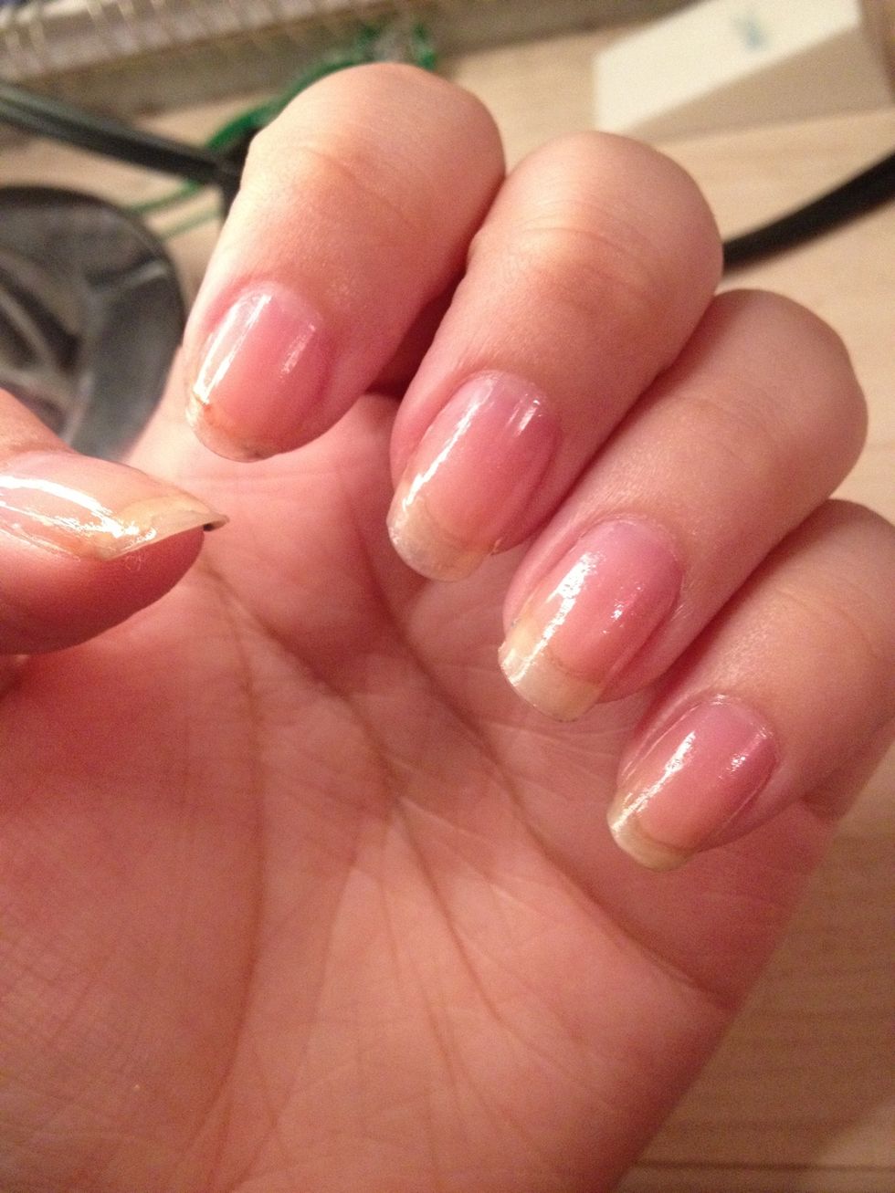 File your nails & add base coat