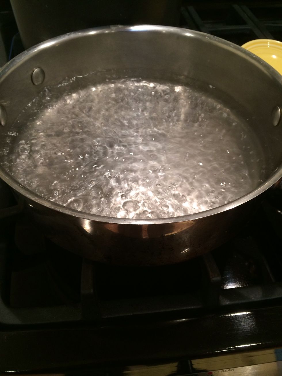 Fill a saucepan with water and bring to a boil.