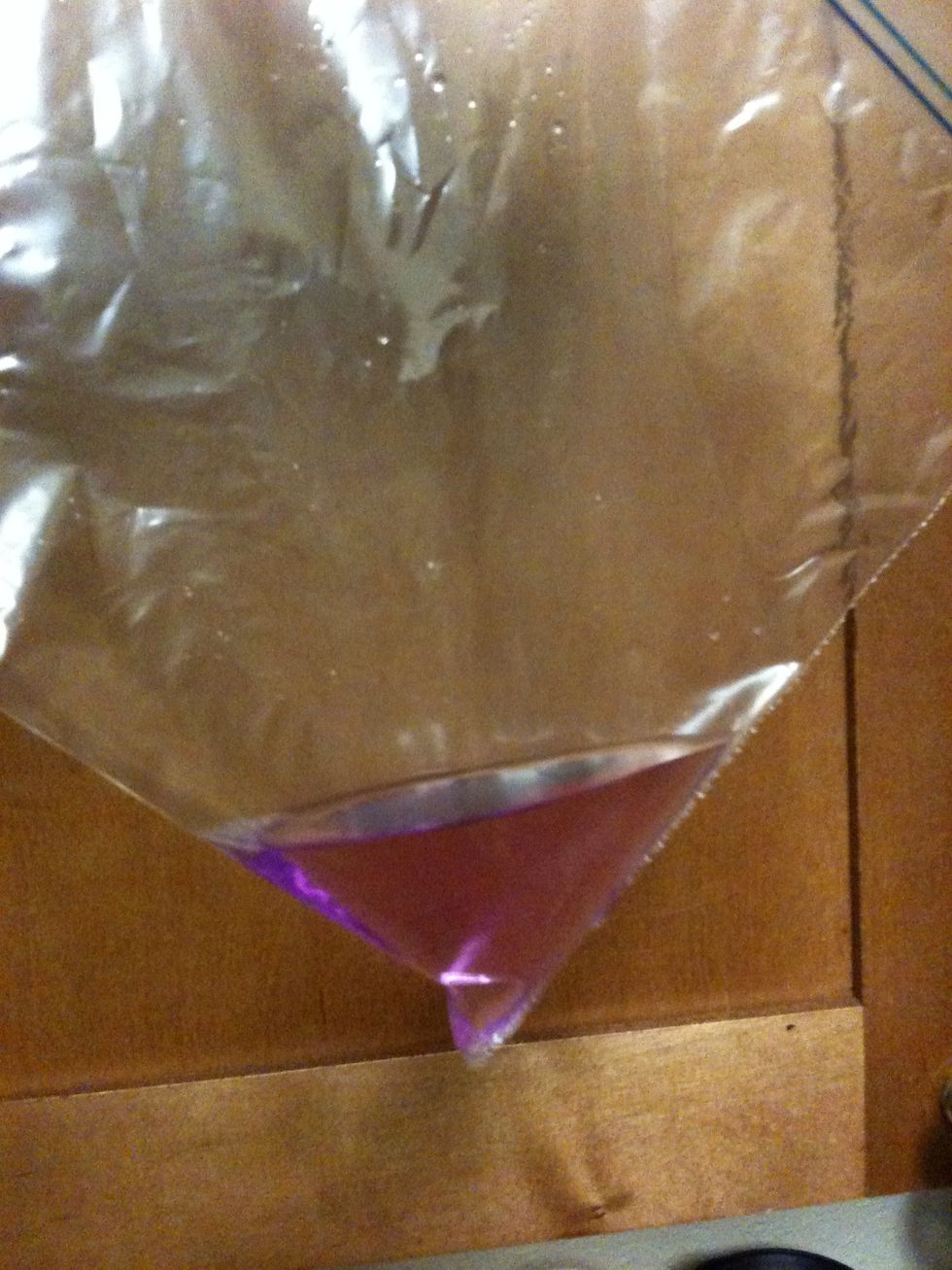 Fill bag with enough remover to cover all of your tips