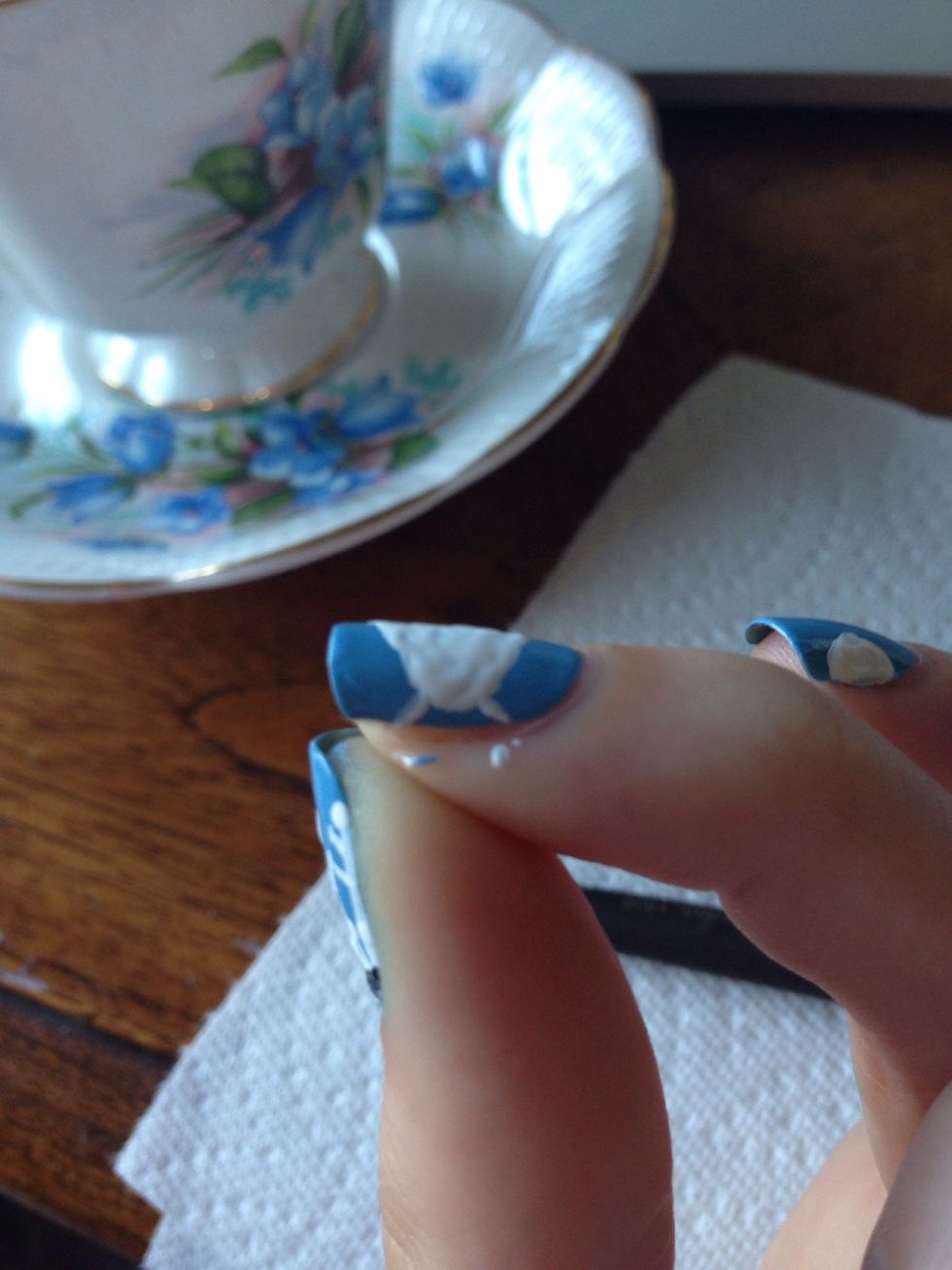 Fill in and add another smaller V