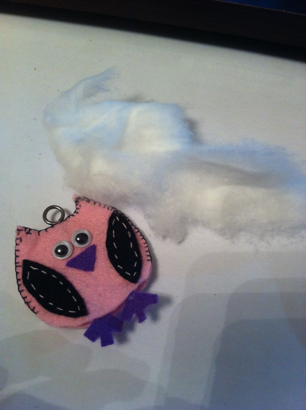 Fill in it some cotton or polyester