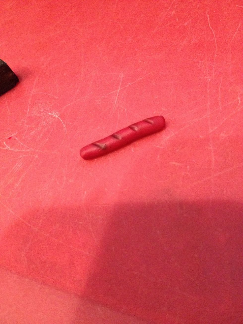 Fill in the marks made earlier