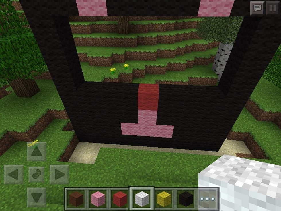 Fill in the nose up 2 ur red block