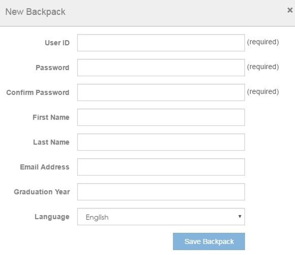 Fill in the required information to add individual students. This is convenient for adding new students, if you don't want to do a complete upload again.