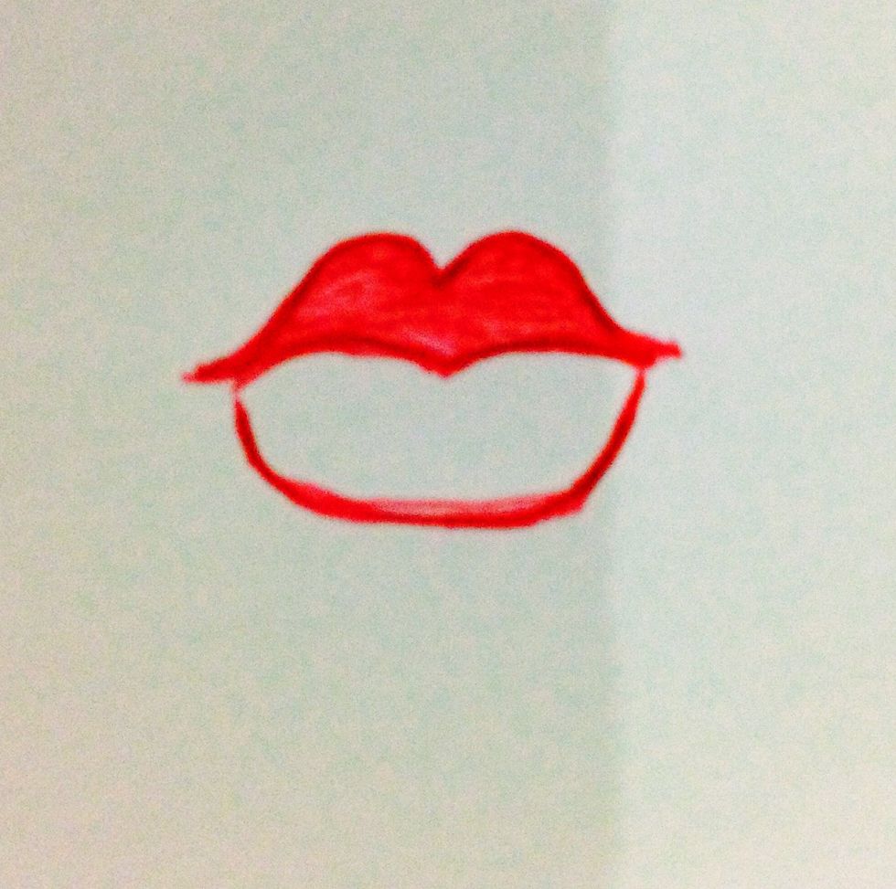 Fill in the upper one with a red pen.