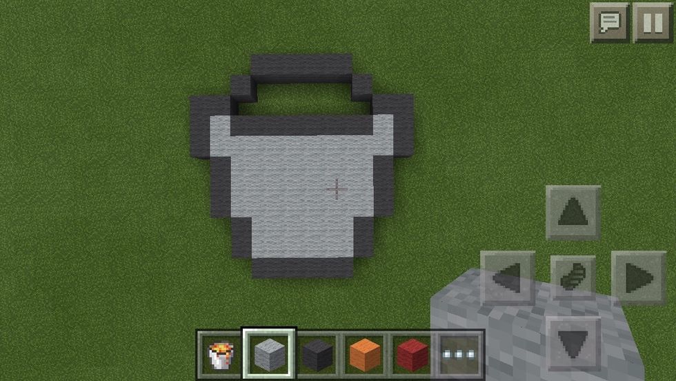 Fill it in with light grey wool