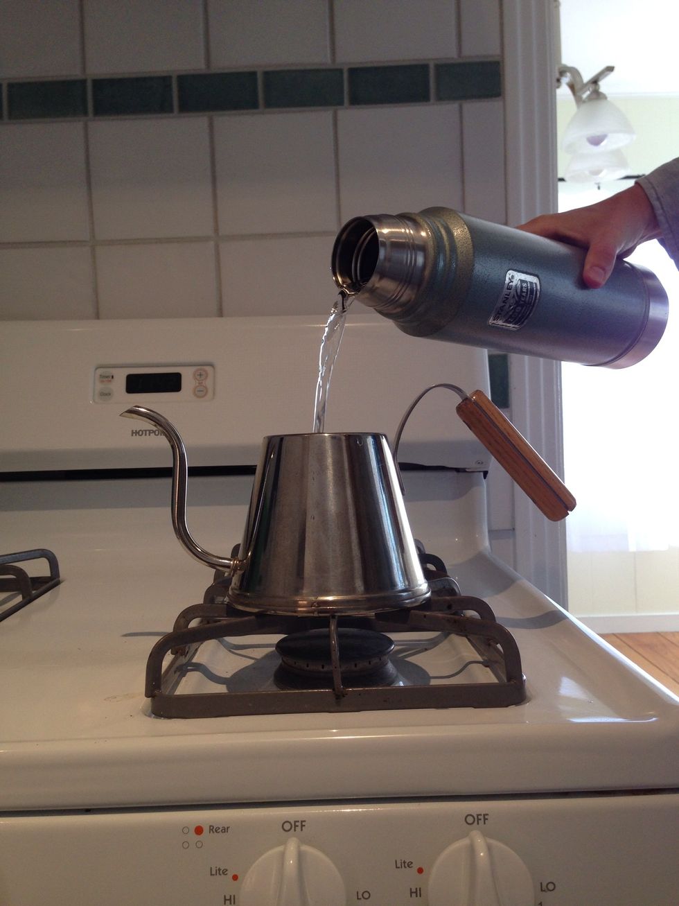 Fill kettle with water