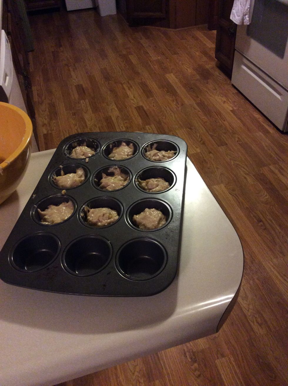 fill pan about 3/4 of the way