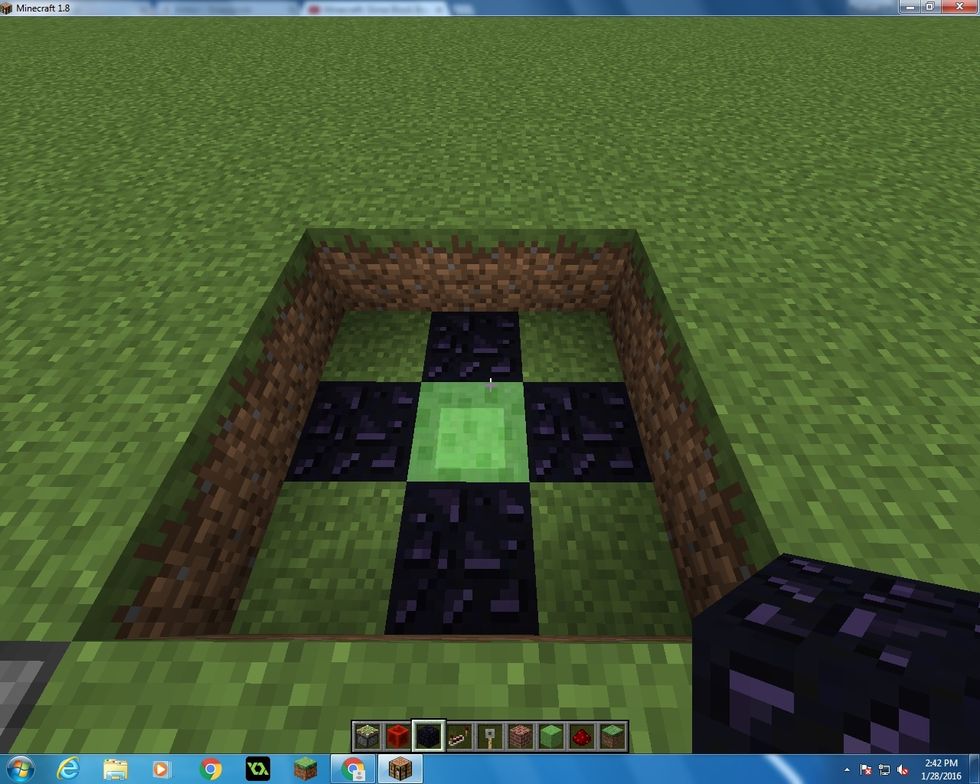 Fill the 4 spaces with Obsidian.