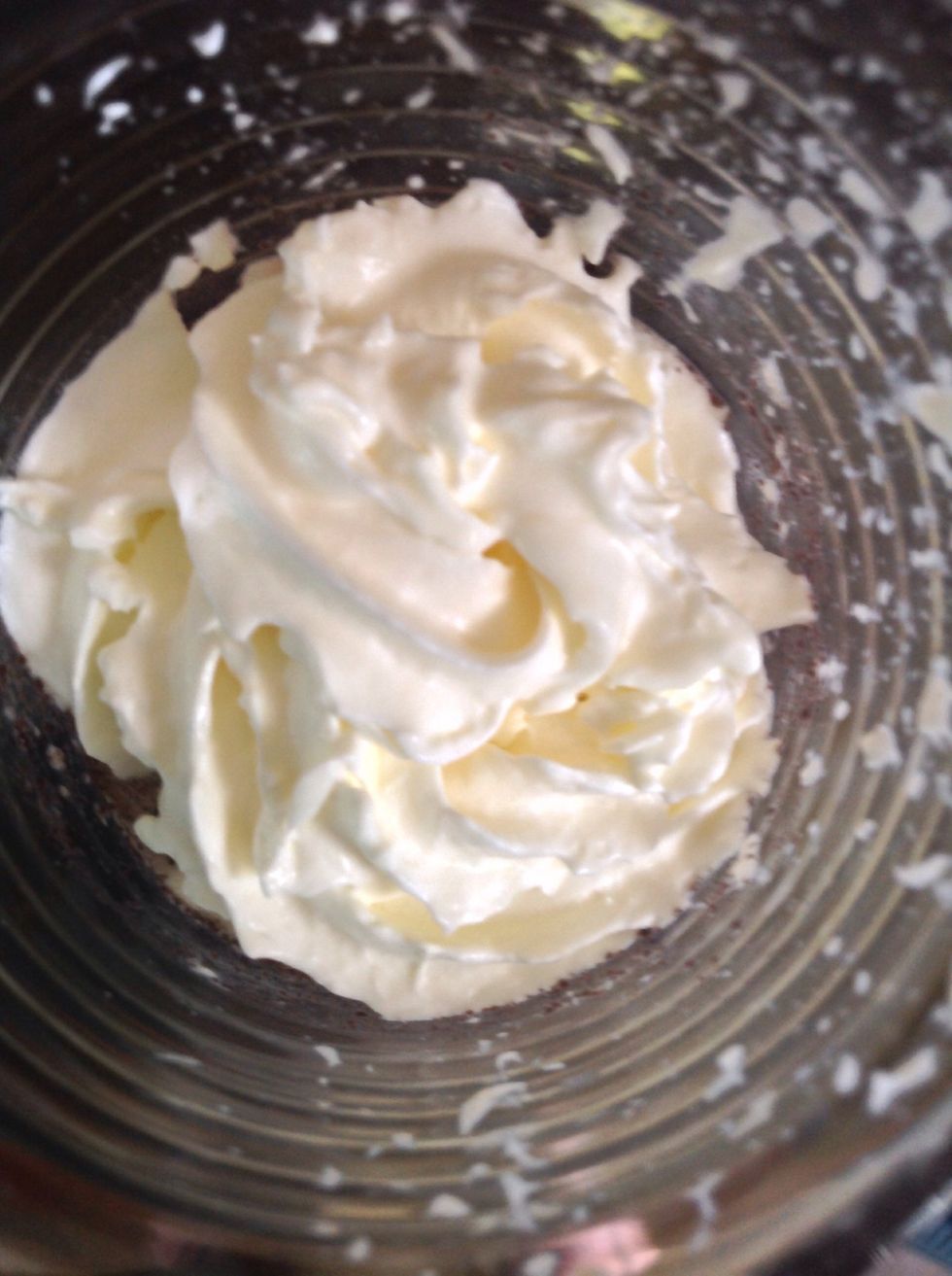 Fill the about an inch high with whipped cream.