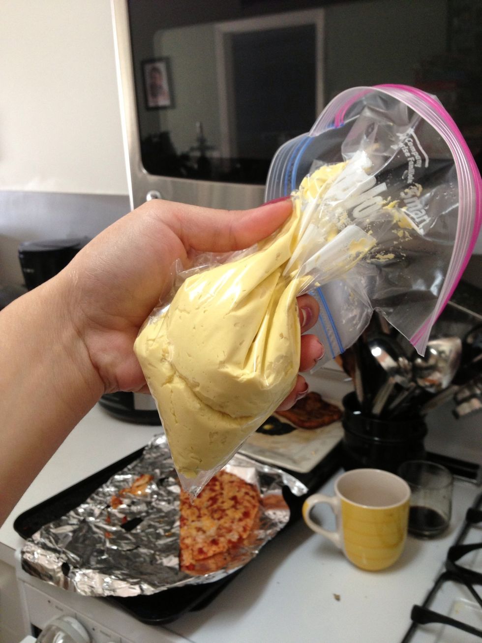 Fill the bag with your egg mixture.