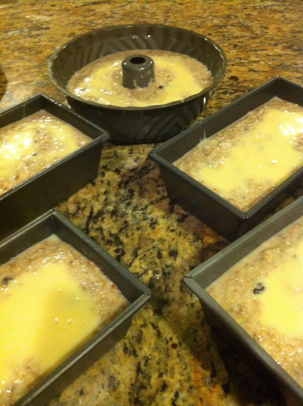 fill the containers and add condensed milk om top