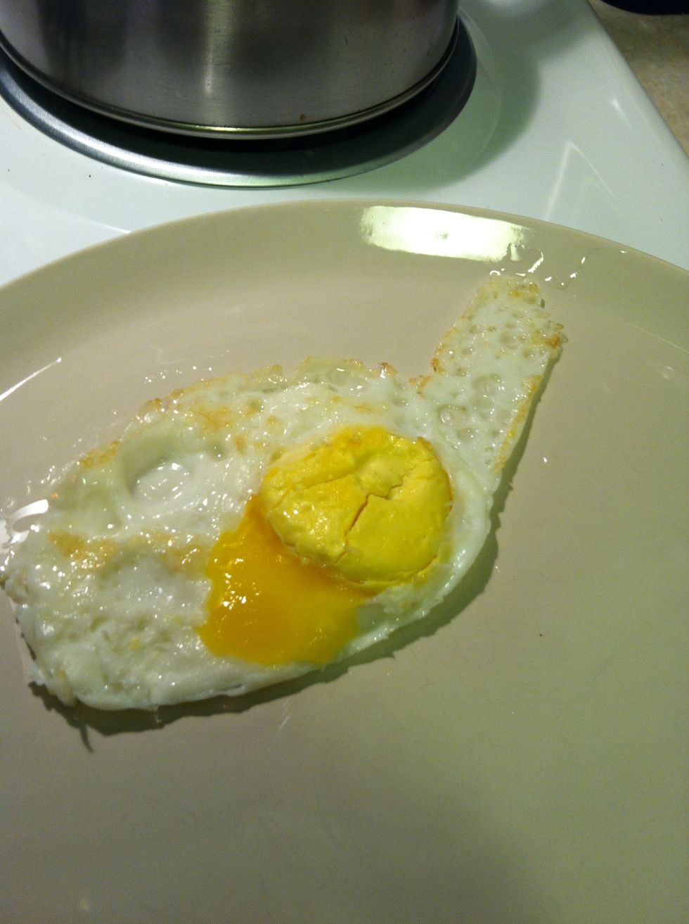 Fill the egg over or keep it sunny side up.