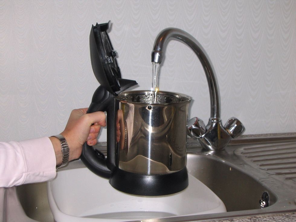 Fill the kettle with cold water.