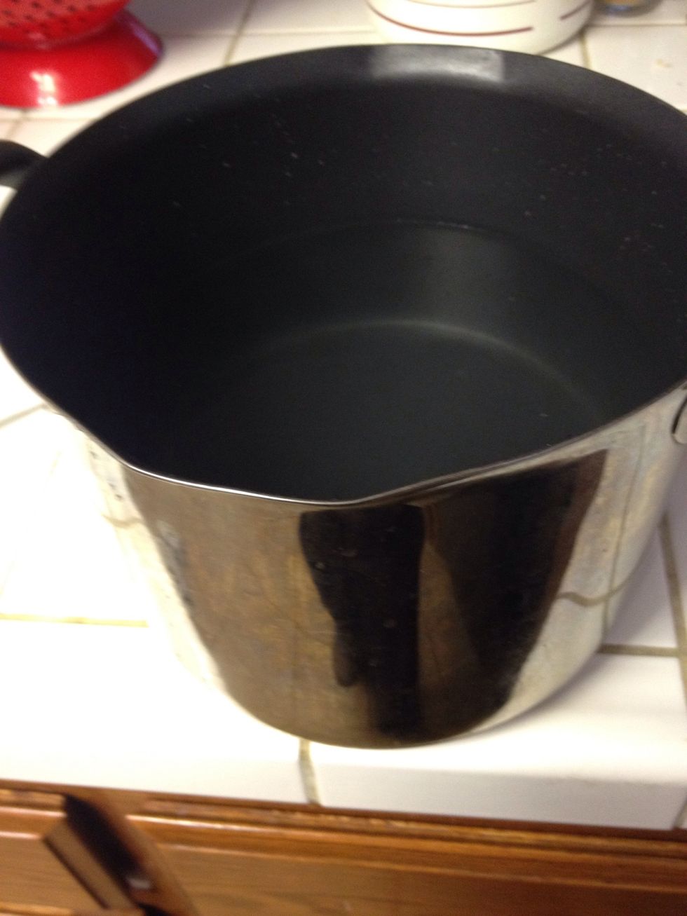 Fill the large pot with enough water to cover all ingredients.