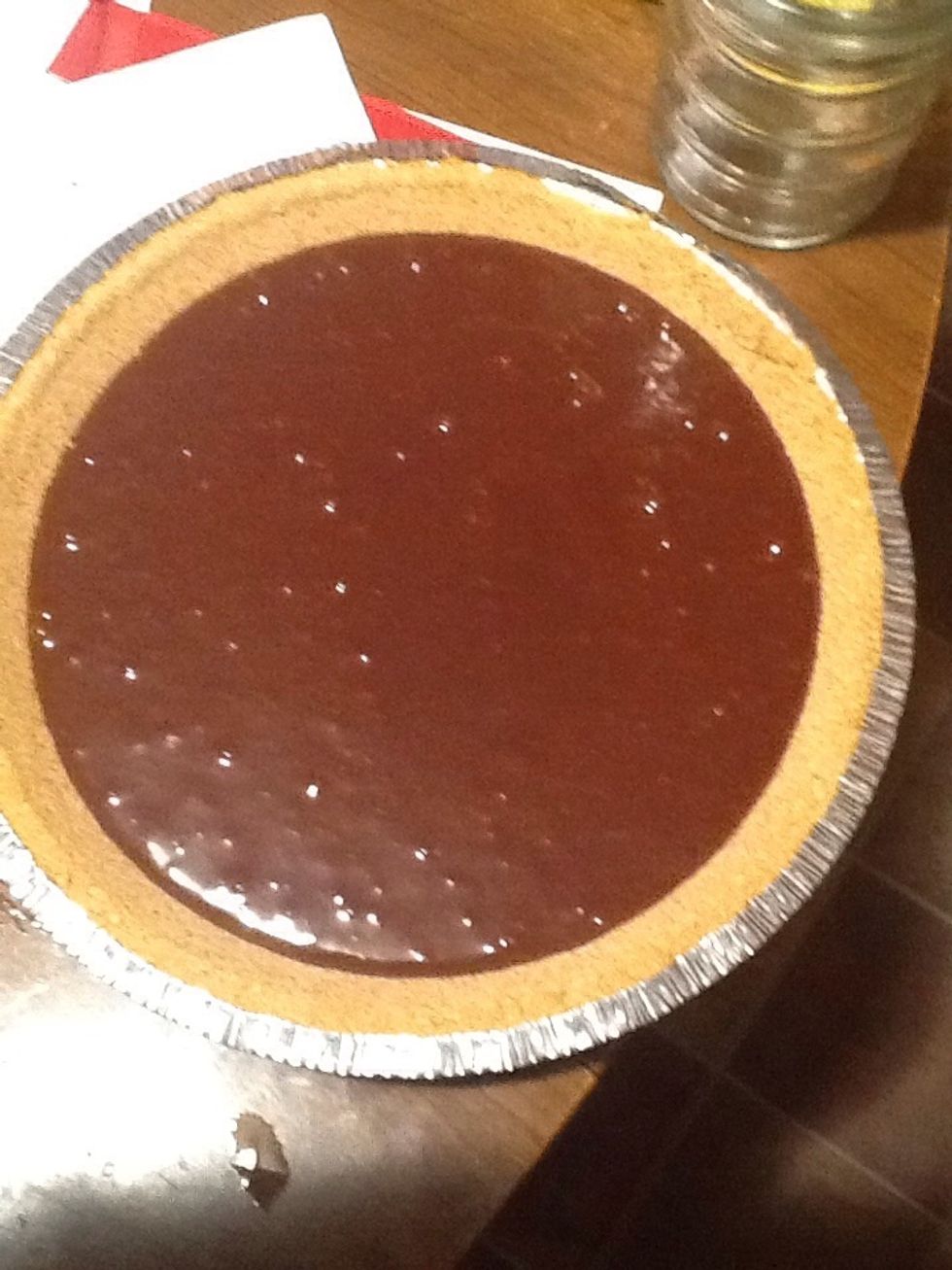 Fill the pie crust with the mix