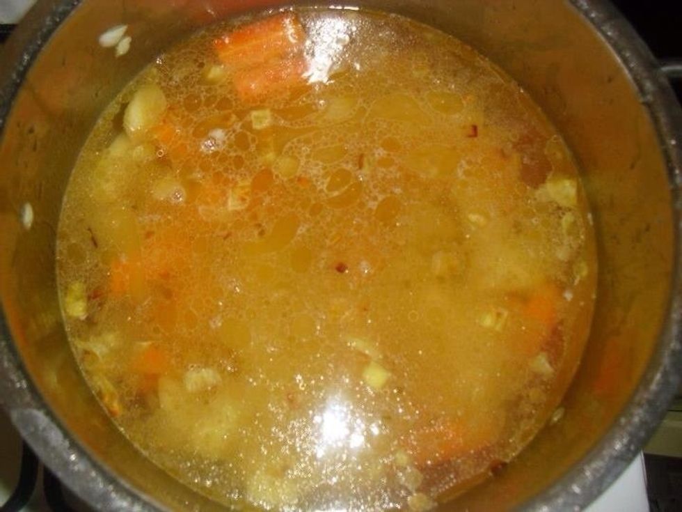 Fill the saucepan with water