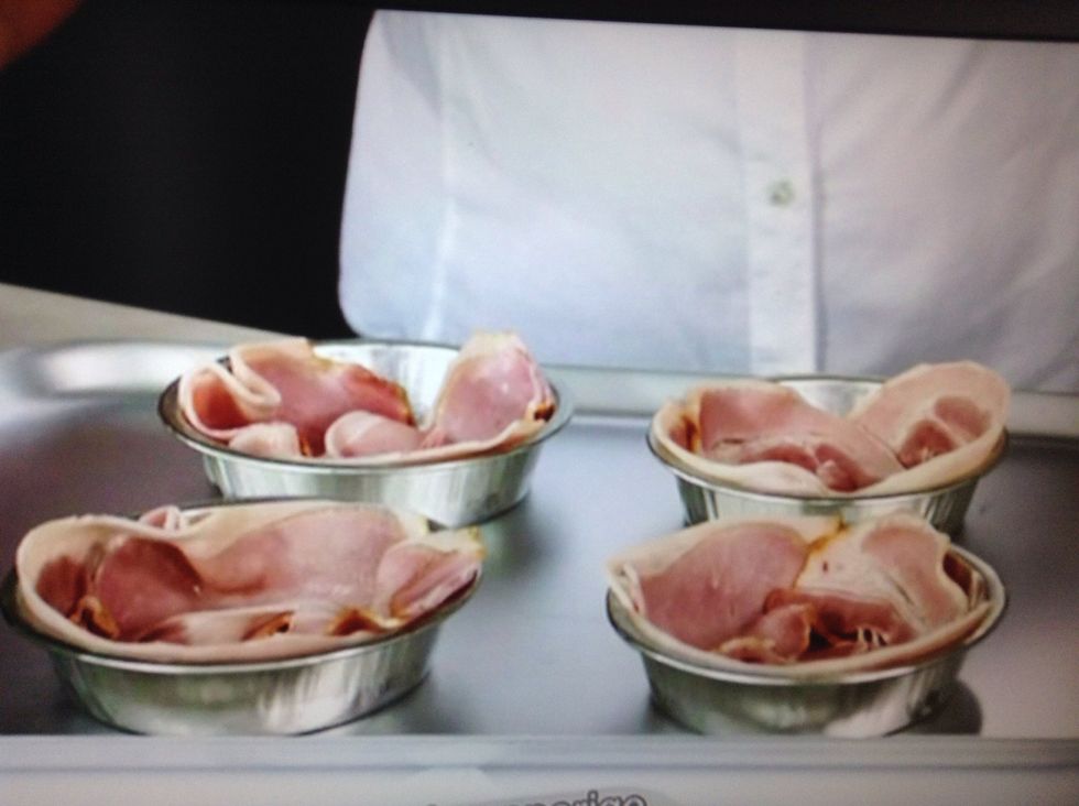 Fill them high enough, because the bacon will become nice crispy