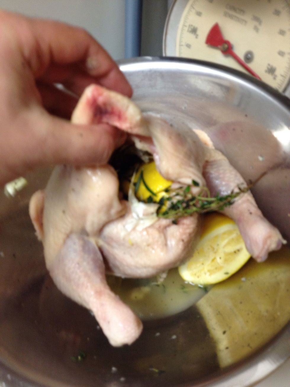 Fill up the chicken