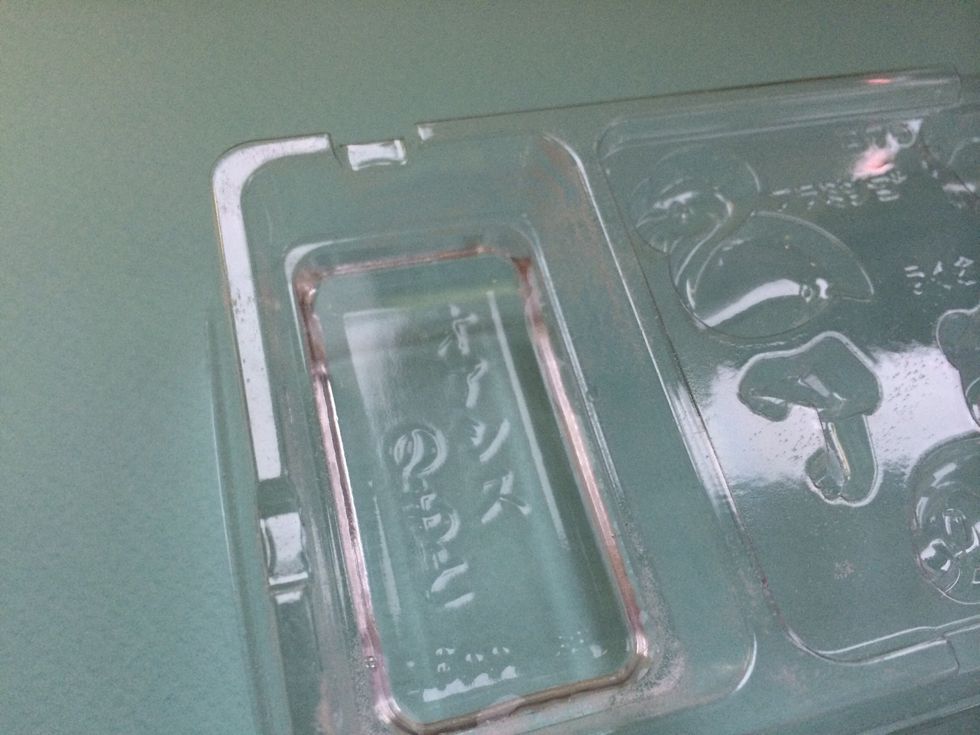 Fill water to line of rectangular reservoir
