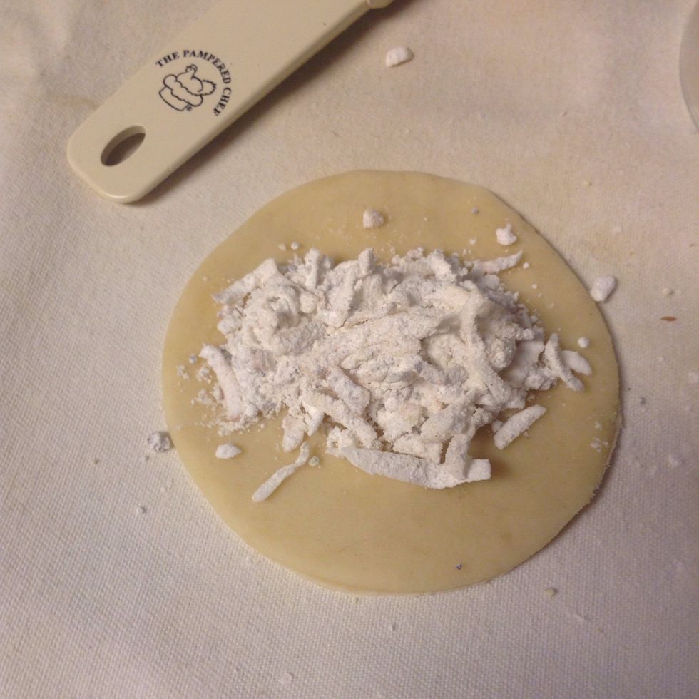 Fill with as much filling as you can.