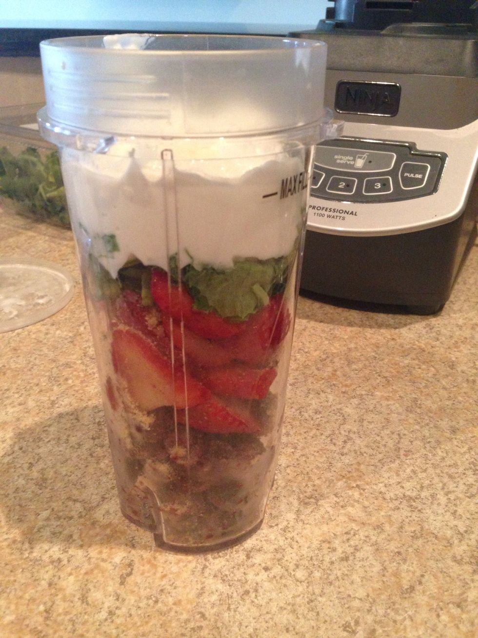 Fill with ingredients. Order does not matter