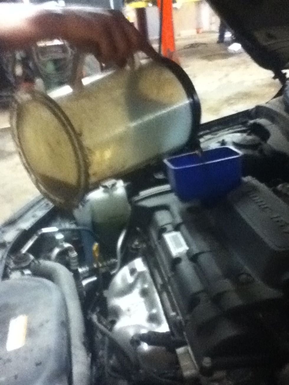 fill with the corect amount of oil
