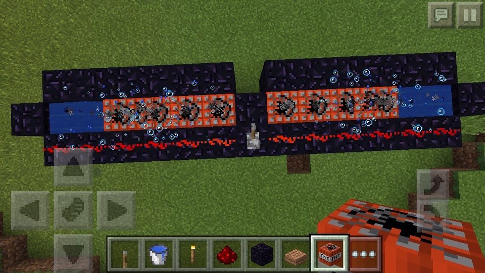 Fill with tnt and light dont put one in center yet