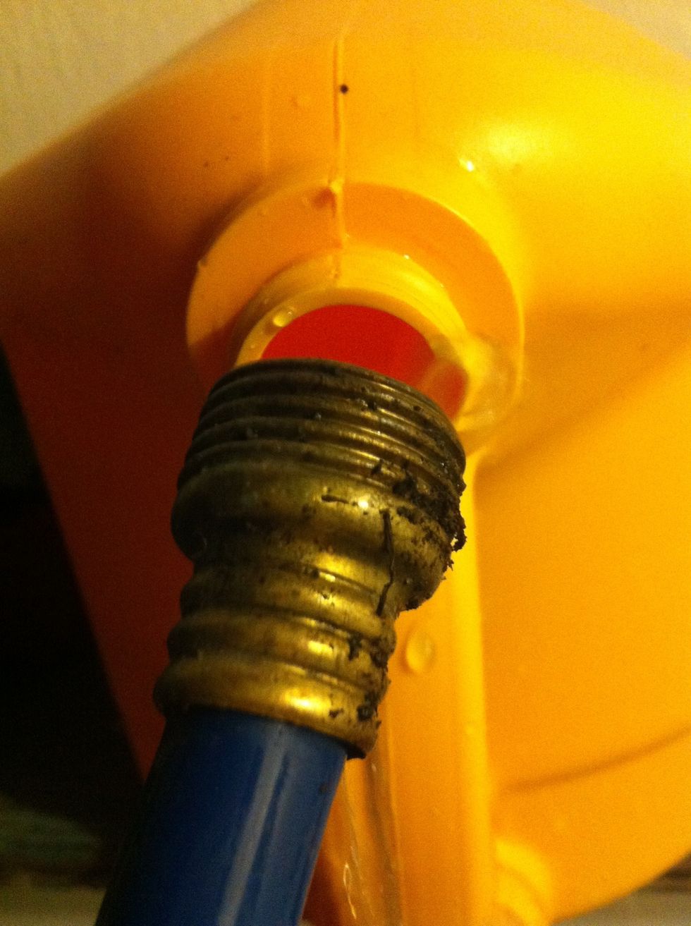 Fill your container with water.