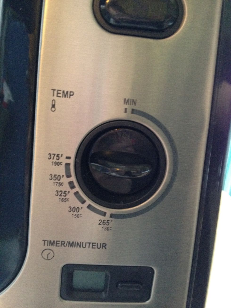 Fill your fryer with the oil suggested in your owner's manual and start heating it up to 375F.