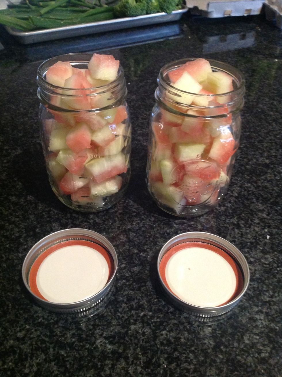 Fill your jars with the chunks