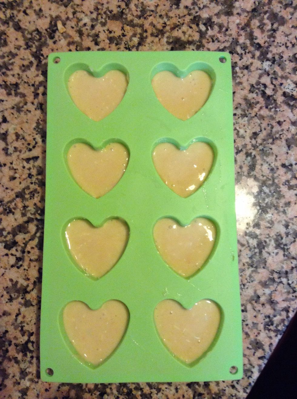 Fill your muffin cases with all the batter.