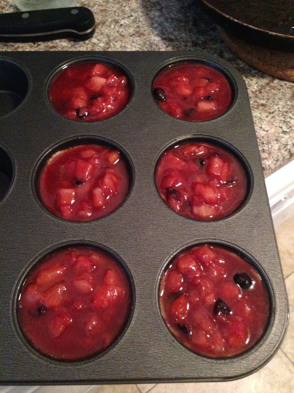 Filling: don't worry if the filling exceeds the crust