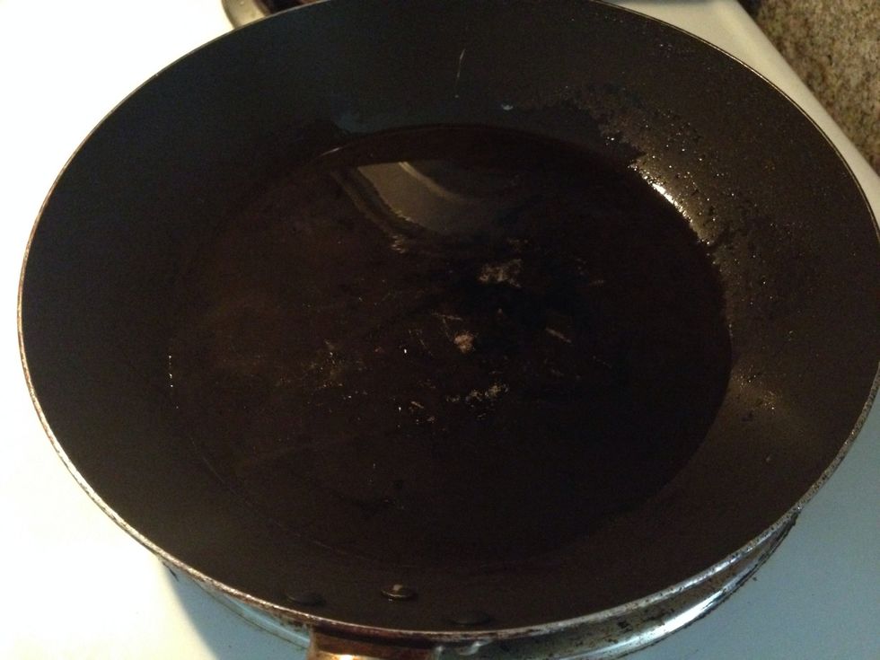 Filling: heat up your pan to medium-high heat and melt your coconut oil