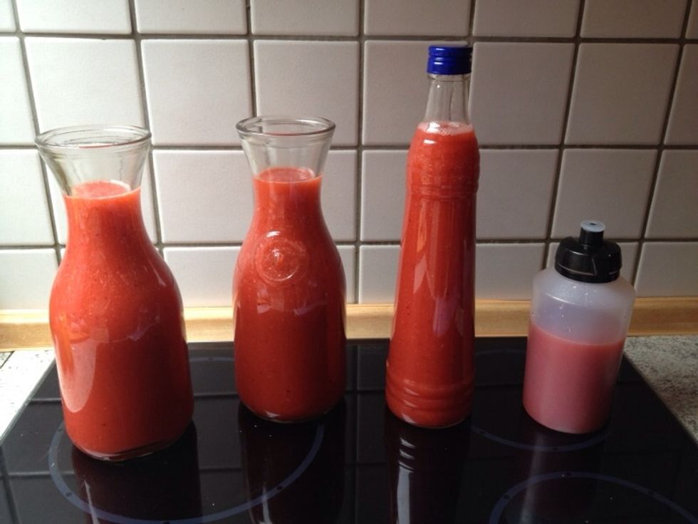 Filling, refrigerate and finish