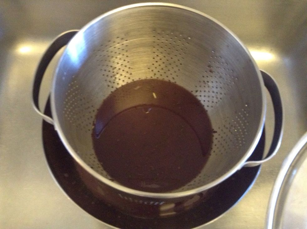 Filter the wine and the meat