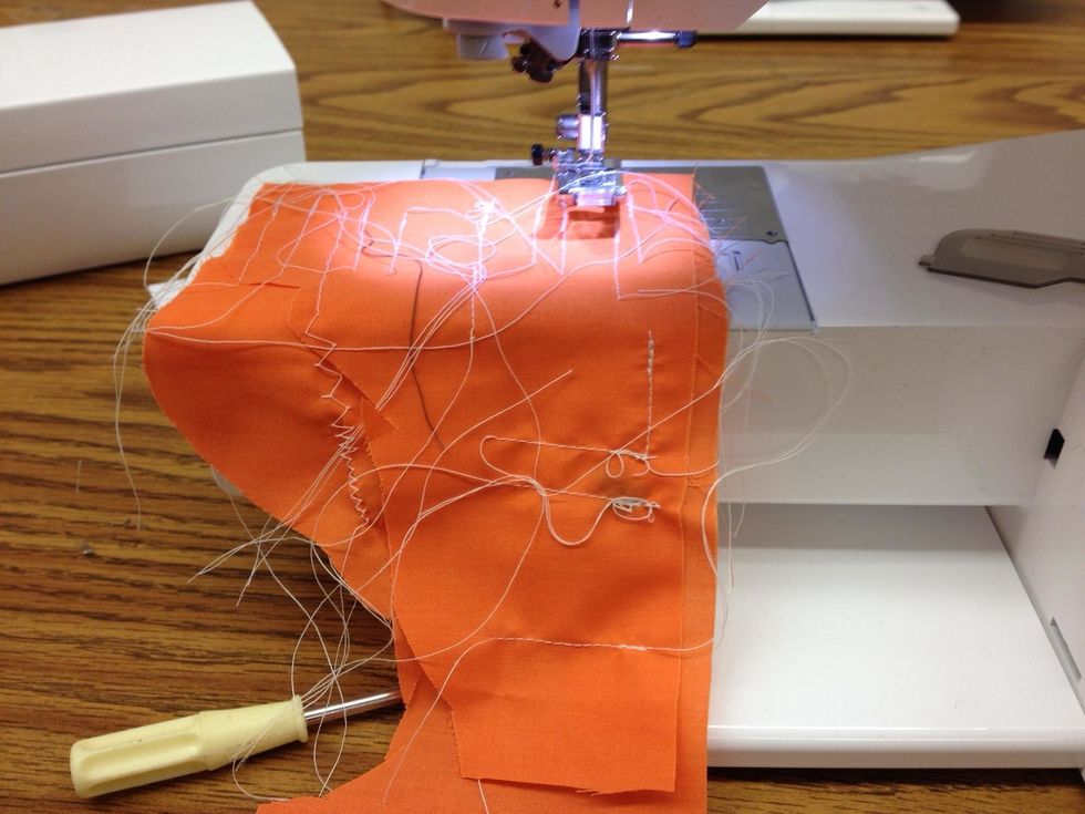 Final Check Up: I threaded each machine and sewed to make sure the needle threaded, back stitch, and stitches looked correct. Also listen if it is running smooth with little noise.