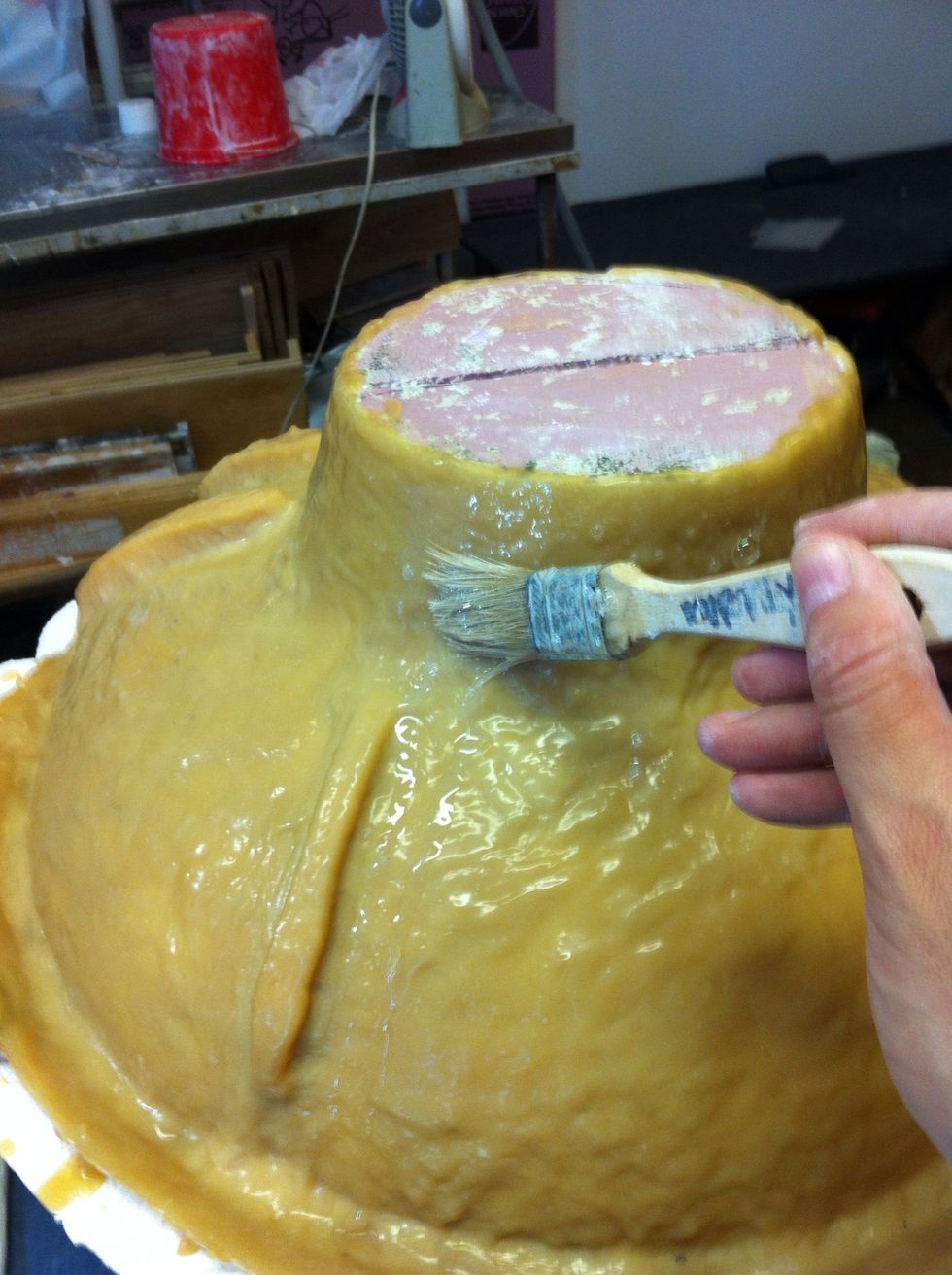 Final coat on side two.