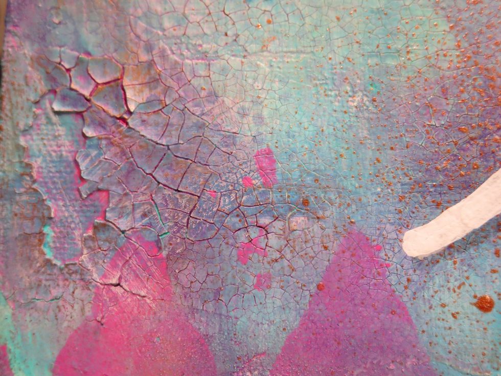 Final layer on the broken crackle.