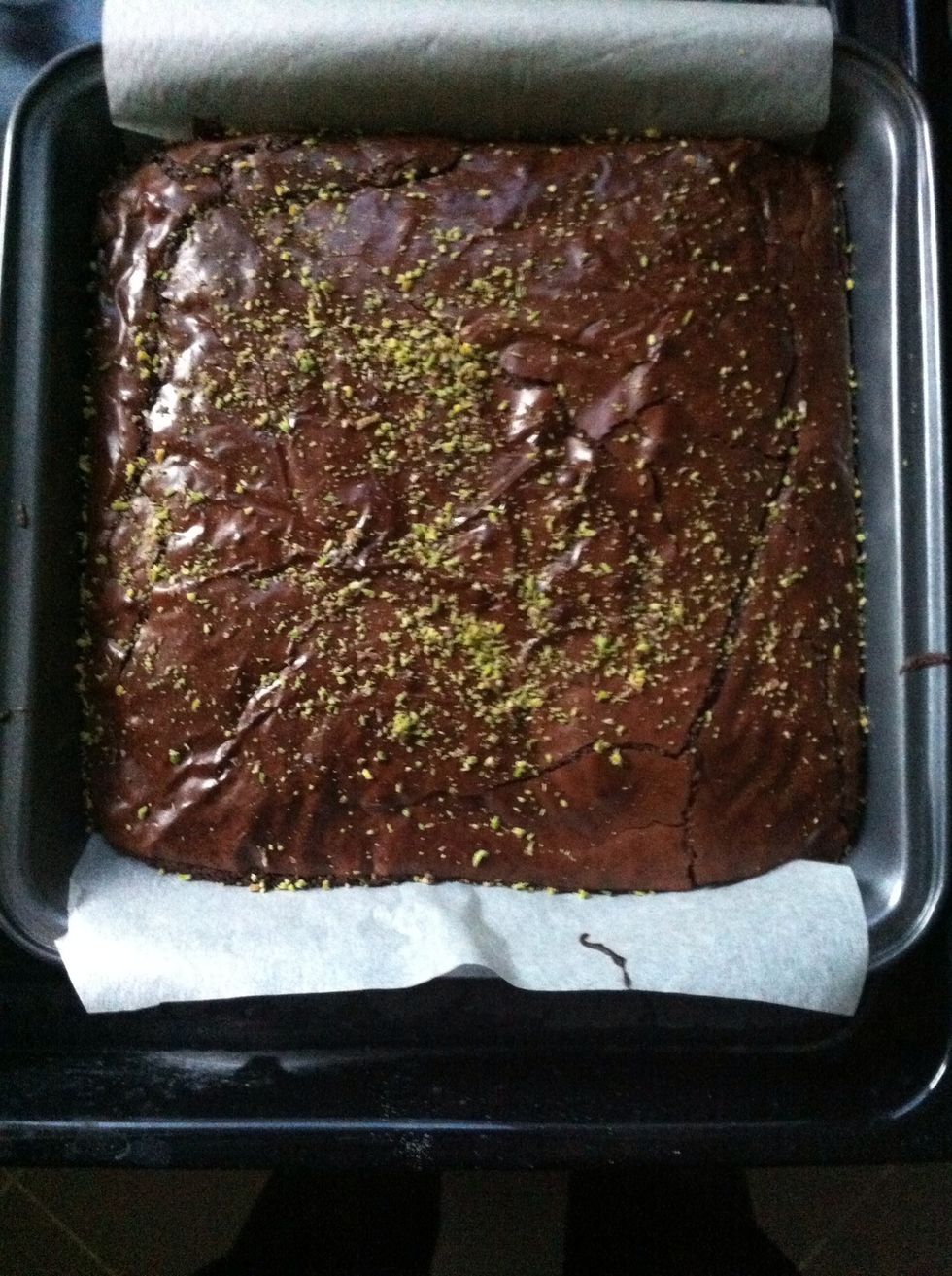 Final look! I decorated it with pistacchios!!! Yum