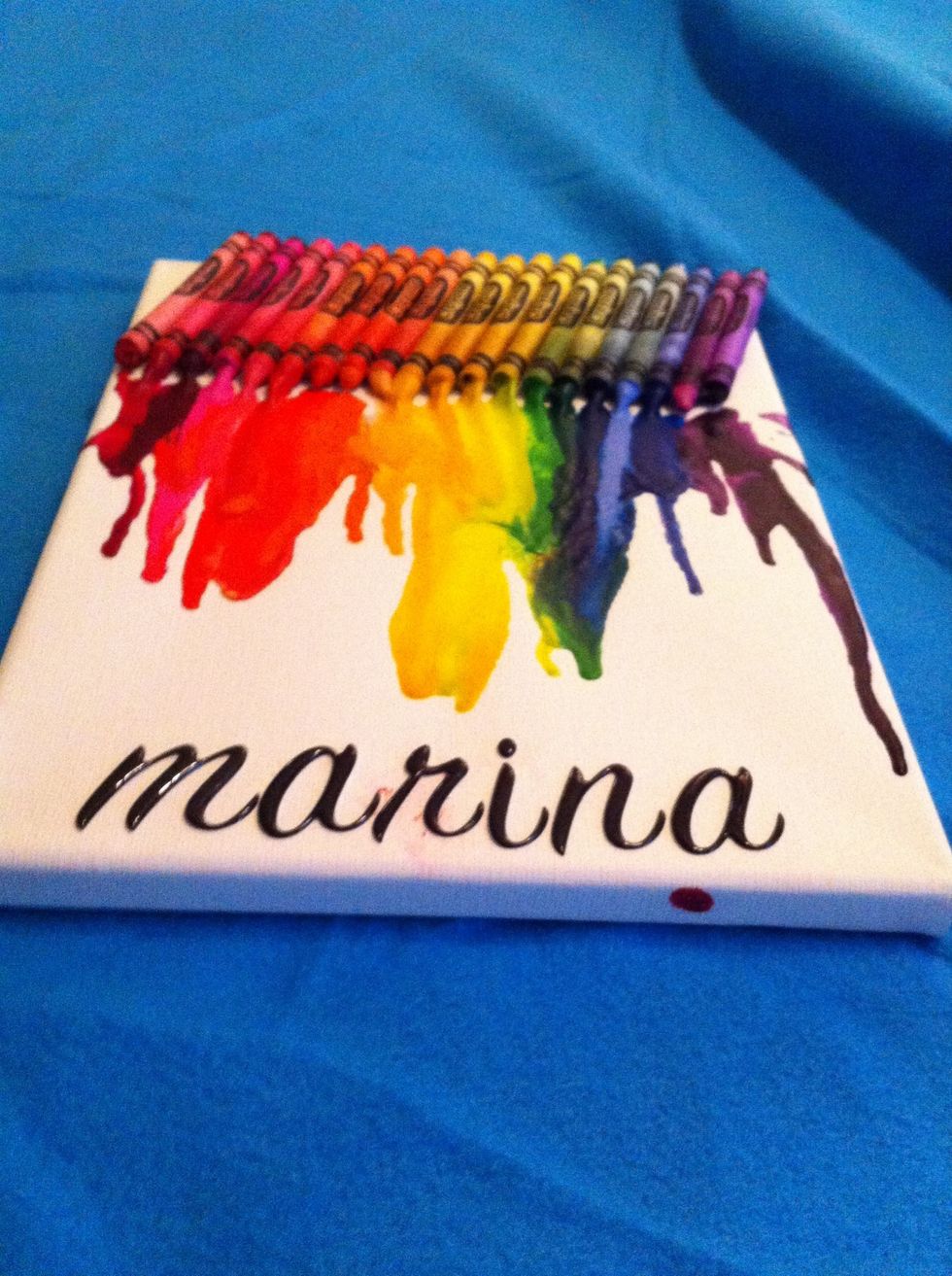 Final product! This was a gift for one of my friends so I threw her name on there.