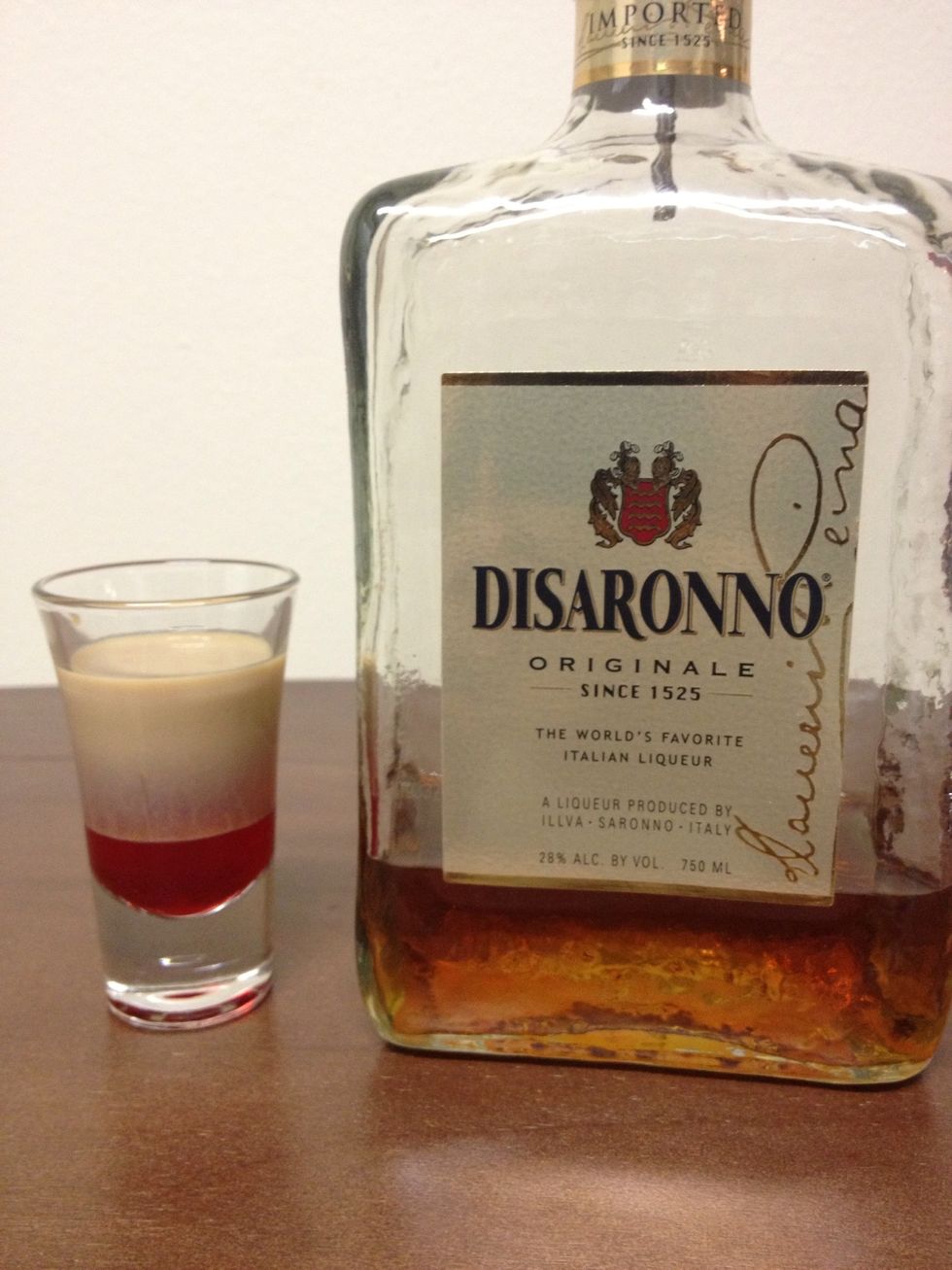 Finally, a light touch of your favorite Amaretto liqueur. :)