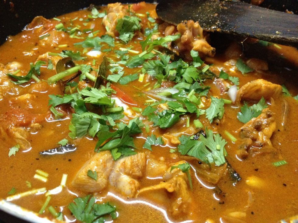 Finally add Coriander leaves for the flavor
