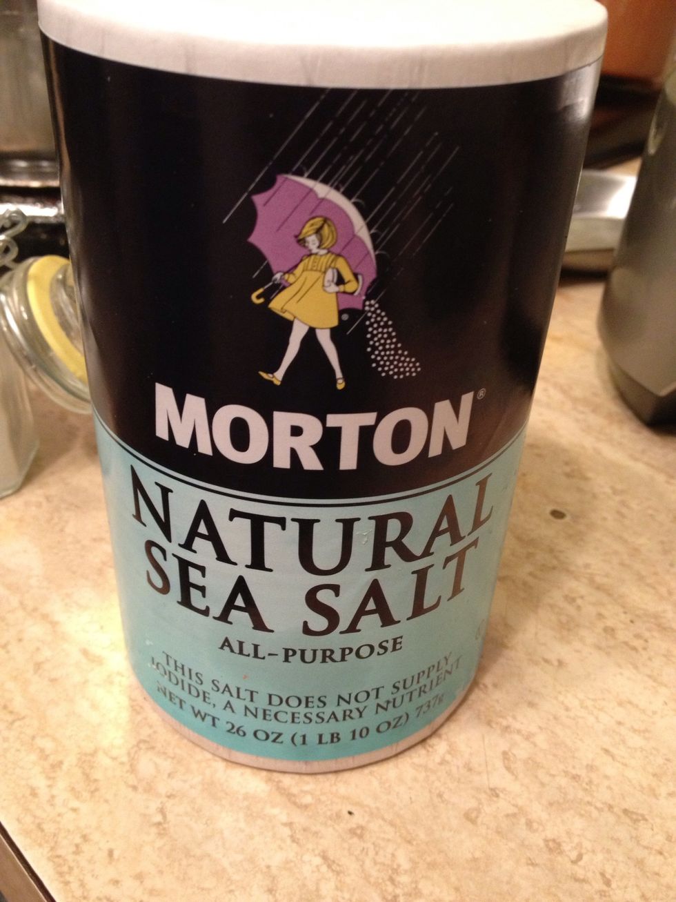 Finally, add some sea salt to taste. Start with a pinch and just make sure to stir and taste till its to your liking.