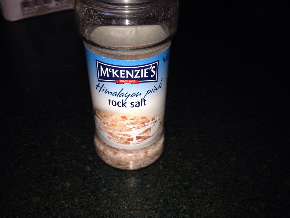 Finally add the salt then mix well.